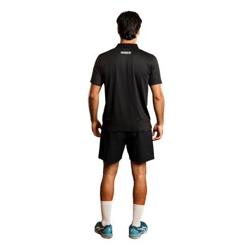 Playera Drybreak Polo Drygame Negra IPlay Padel