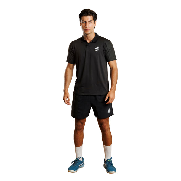 Playera Drybreak Polo Drygame Negra IPlay Padel
