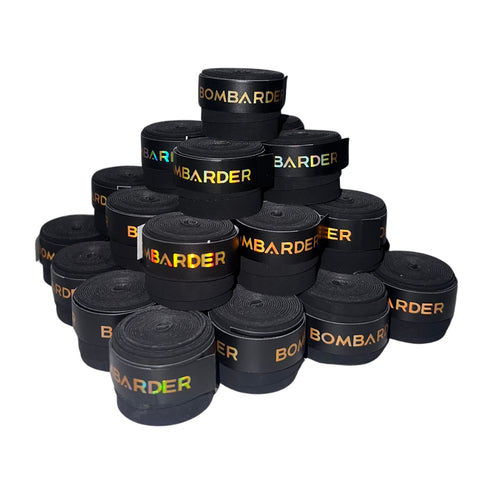 Tambor Overgrips Bombarder Dry Lisos Negros (x60)