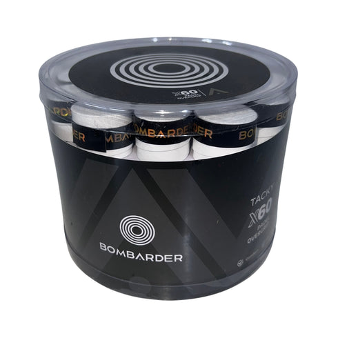Tambor Overgrips Bombarder Tacky Lisos Blancos (x60) IPlay Padel