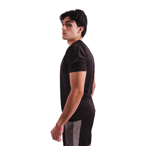 Playera Aca Poliéster Negro IPlay Padel